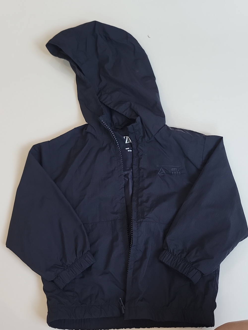 Zara Kids Navy Hooded Windbreaker Jacket
